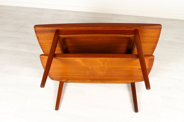 Vintage Danish Teak Coffee Table with Shelf, 1960s-WIX-953375