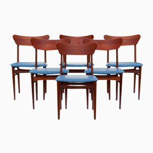 Vintage Danish Teak Dining Chairs 1960s, Set of 6-WIX-1409249