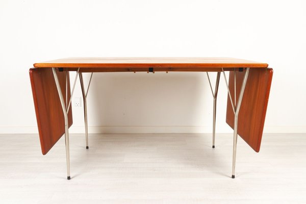 Vintage Danish Teak Drop Leaf Dining Table, 1950s-WIX-967393