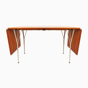 Vintage Danish Teak Drop Leaf Dining Table, 1950s-WIX-967393