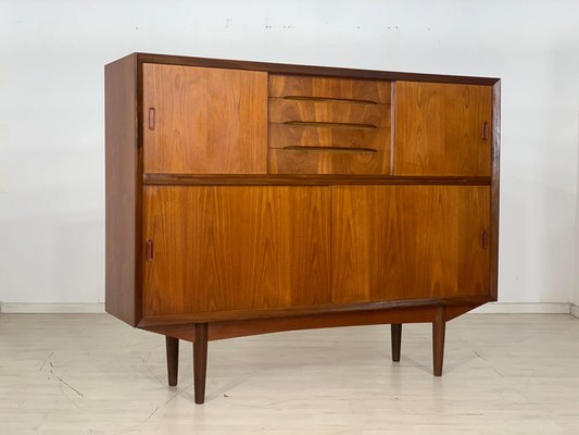 Vintage Danish Teak Highboard Cabinet-LIL-2019613