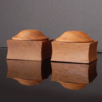 Vintage Danish Teak Lidded Boxes, 1960s, Set of 2-GIW-1364551