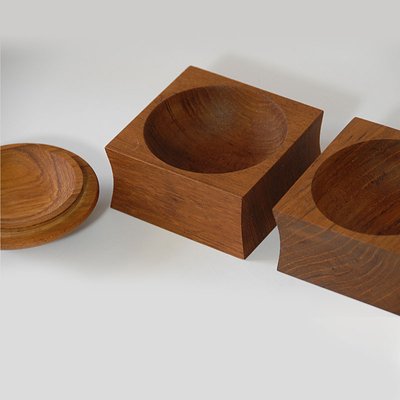 Vintage Danish Teak Lidded Boxes, 1960s, Set of 2-GIW-1364551