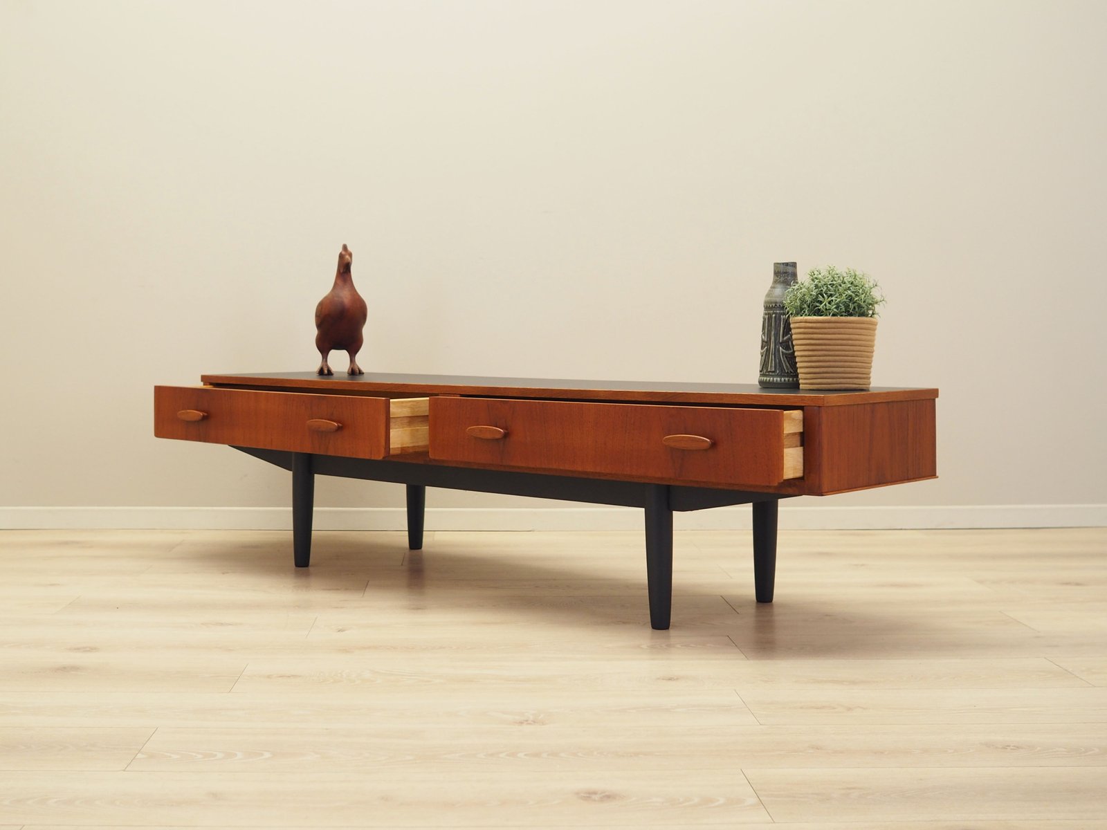 Vintage Danish Teak Lowboard, 1960s