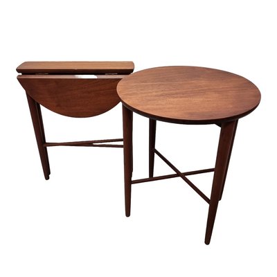 Vintage Danish Teak Round Hanging Tables, 1960s, Set of 2-VHW-2033176