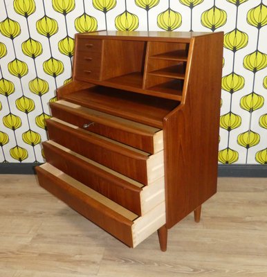 Vintage Danish Teak Secretary by Chr. Møller, 1960s-AFE-1789000