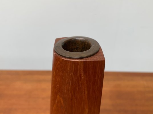 Vintage Danish Teak Vase-UAH-984546