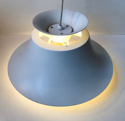 Vintage Danish White Pendant Ceiling Lamp from Jeka, 1970s-LCR-858882