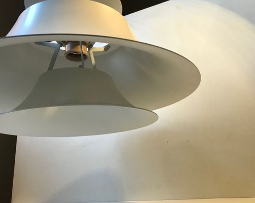 Vintage Danish White Pendant Ceiling Lamp from Jeka, 1970s-LCR-858882