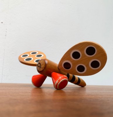 Vintage Danish Wooden Dragonfly Toy, 1970s-UAH-1262764