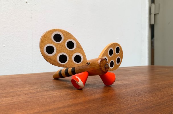 Vintage Danish Wooden Dragonfly Toy, 1970s-UAH-1262764