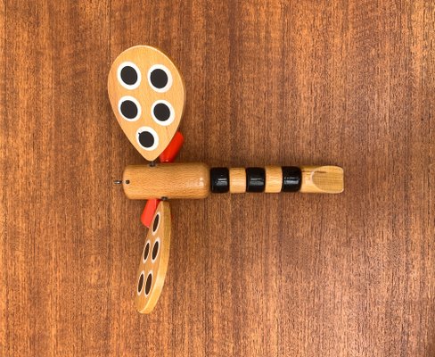 Vintage Danish Wooden Dragonfly Toy, 1970s-UAH-1262764