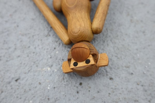 Vintage Danish Wooden Monkey, 1970s, Set of 2-JWH-624451