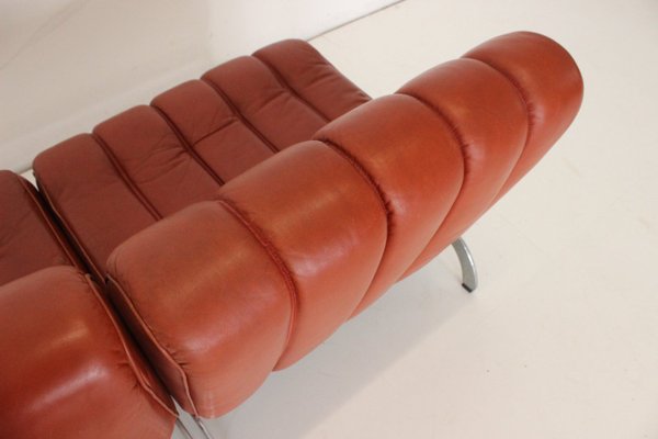 Vintage Daybed and Chairs in Leather, Set of 3-VGV-2023532