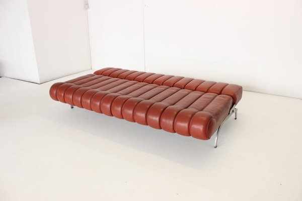 Vintage Daybed and Chairs in Leather, Set of 3-VGV-2023532