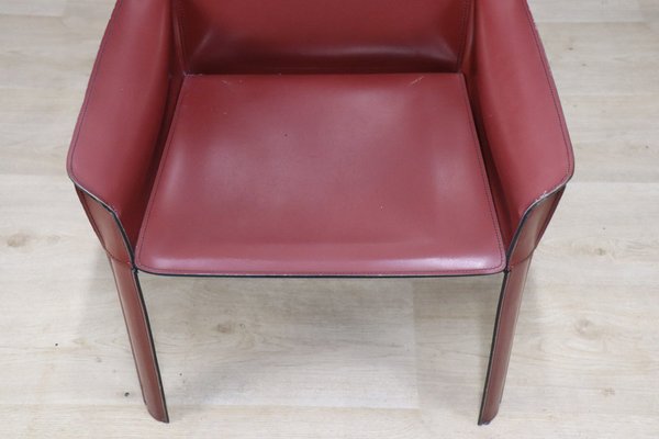 Vintage De Couro Armchair in Covered Leather, 1980s-IZV-2041034