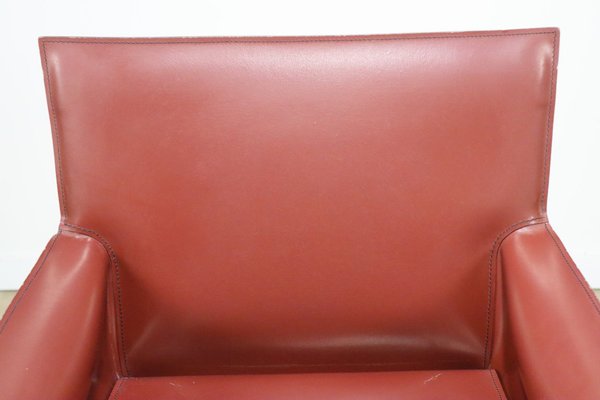 Vintage De Couro Armchair in Covered Leather, 1980s-IZV-2041034