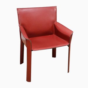 Vintage De Couro Armchair in Covered Leather, 1980s-IZV-2041034