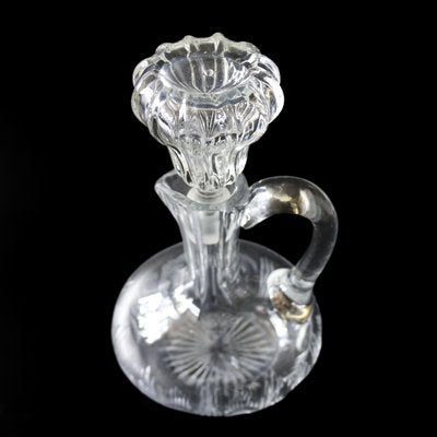 Vintage Debossed Crystal Decanter with Handle, Sweden-JKV-1786136