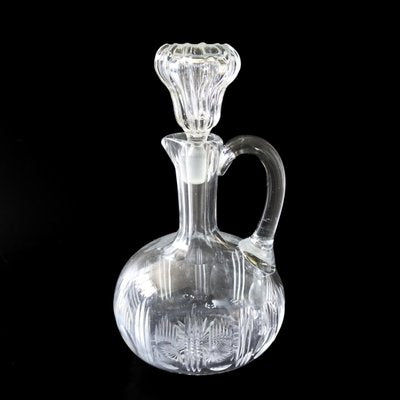 Vintage Debossed Crystal Decanter with Handle, Sweden-JKV-1786136