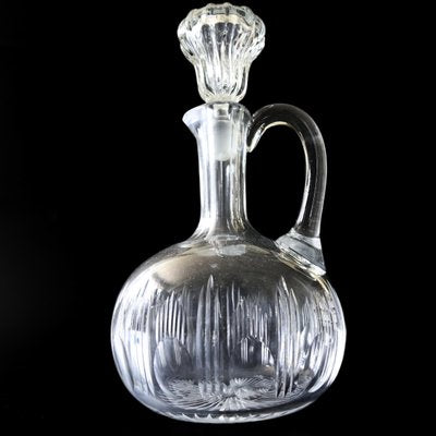 Vintage Debossed Crystal Decanter with Handle, Sweden-JKV-1786136