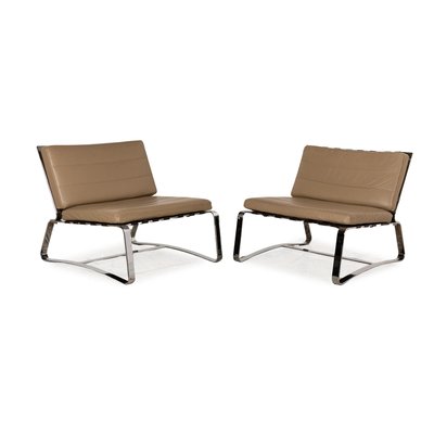 Vintage Delaunay Leather Chairs by Minotti, Set of 2-RQW-2016726