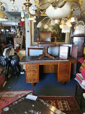 Vintage Desk, Chair & Bucket, Set of 3-GEL-962643