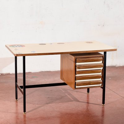 Vintage Desk in Plywood, 1970s-RAQ-1761336