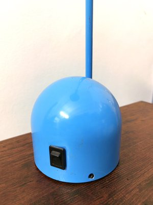 Vintage Desk Lamp in Blue Enameled Metal and Aluminum, 1960s-ZFY-1787740