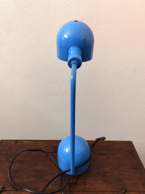 Vintage Desk Lamp in Blue Enameled Metal and Aluminum, 1960s-ZFY-1787740