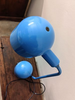 Vintage Desk Lamp in Blue Enameled Metal and Aluminum, 1960s-ZFY-1787740