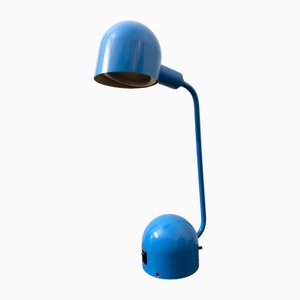 Vintage Desk Lamp in Blue Enameled Metal and Aluminum, 1960s-ZFY-1787740