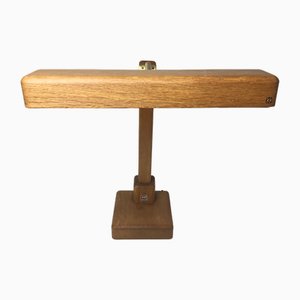 Vintage Desk Lamp in Wood with a Gooseneck from Kk Crèation, 1970s-FPY-2026994