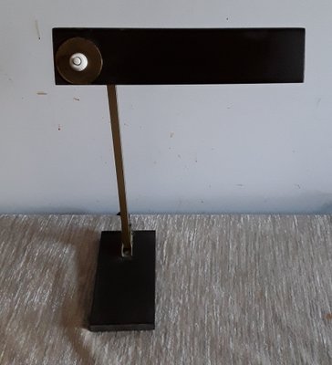 Vintage Desk Lamp With Black Rectangular Bottom Plate, 1960s-HOI-1210225