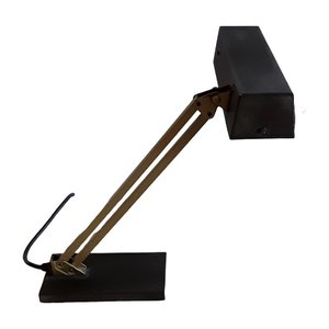 Vintage Desk Lamp With Black Rectangular Bottom Plate, 1960s-HOI-1210225