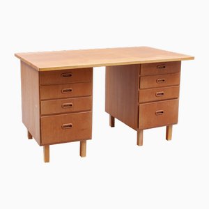 Vintage Desk Teak 8 Drawers, Sweden, 1960s-HJY-1735557