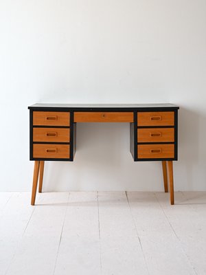 Vintage Desk with Black Details, 1960s-QWP-2035447