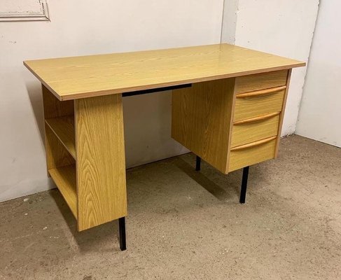 Vintage Desk with Four Drawers-HLV-1428676