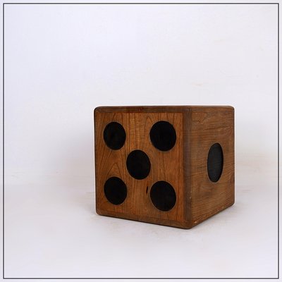 Vintage Dice Stool in Teak-NYF-2019015