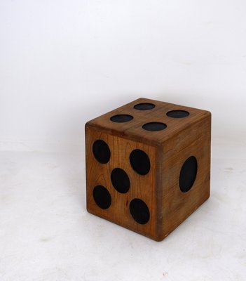 Vintage Dice Stool in Teak-NYF-2019015