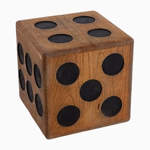 Vintage Dice Stool in Teak-NYF-2019015