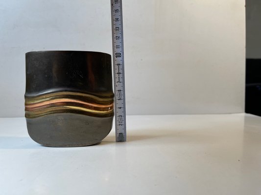 Vintage Dinanderie Vase in Mixed Metals-LCR-1074340