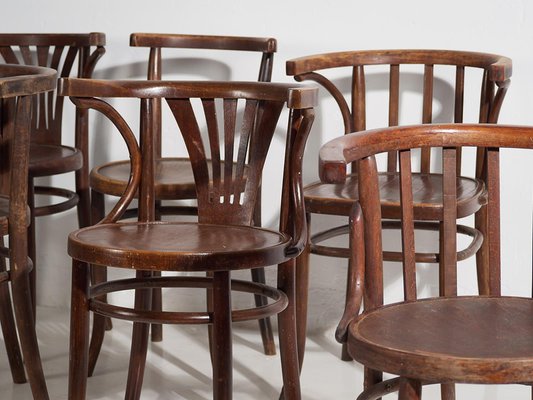 Vintage Dining Chairs, 1940, Set of 6-ZNJ-2035288