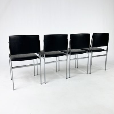 Vintage Dining Chairs, Belgium, 1980s, Set of 4-RMX-1721608