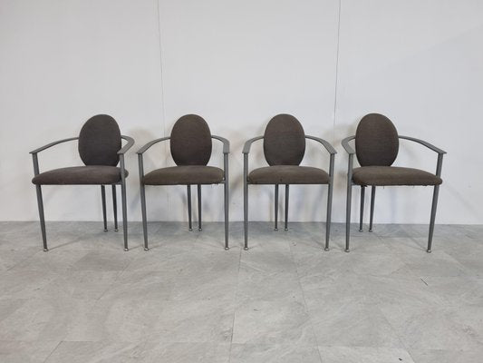 Vintage Dining Chairs by Belgo Chrom, Set of 4, 1980s-IRH-1134469