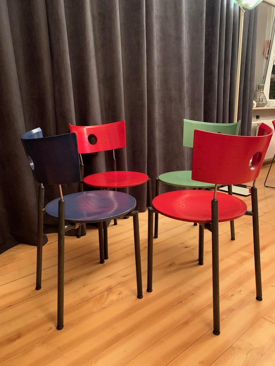 Vintage Dining Chairs from Kusch+Co, 1970s, Set of 4