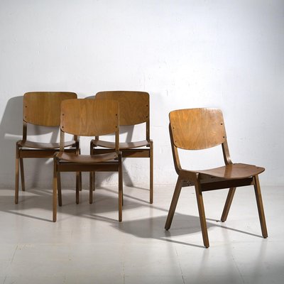 Vintage Dining Chairs from Thonet, 1950, Set of 4-ZNJ-2035289