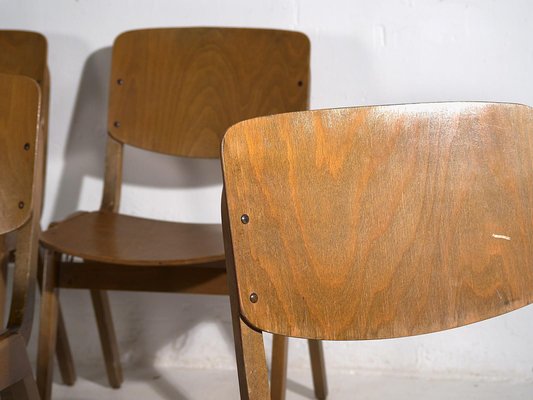 Vintage Dining Chairs from Thonet, 1950, Set of 4-ZNJ-2035289