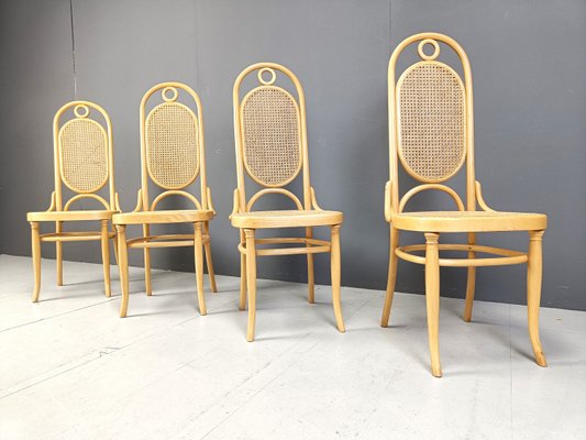 Vintage Dining Chairs in Bentwood from Thonet, 1970s, Set of 4-IRH-2028311