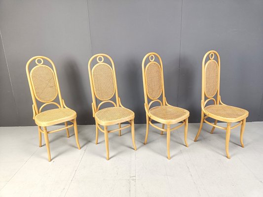 Vintage Dining Chairs in Bentwood from Thonet, 1970s, Set of 4-IRH-2028311